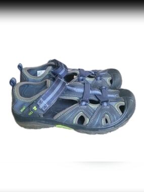 Merrell Hydro Hiker Sandals Kids Boys 2W Blue Leather Waterproof Hiking Beach